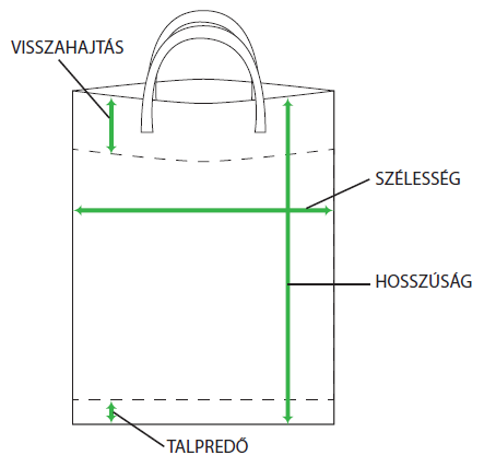 Szalagfüles bevásárló táska, hordtáska, reklámtáska, reklámszatyor, szatyor